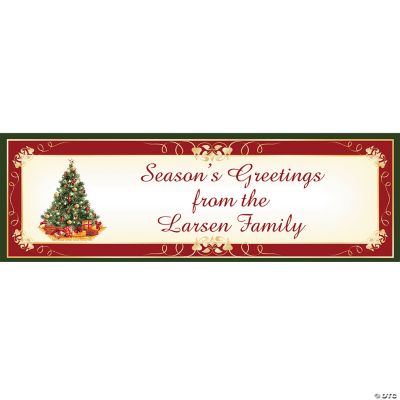 Personalized Christmas Tree Banner - Medium