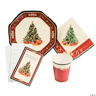 Christmas Tree Tableware & Invitations