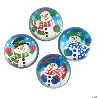 12 Snowman Bouncing Balls