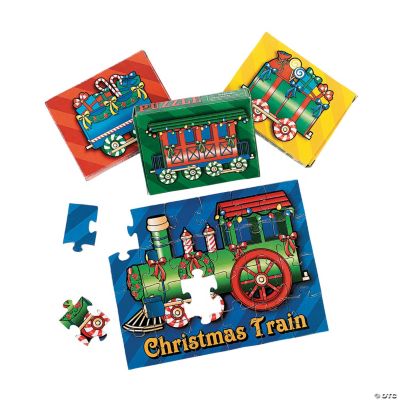 12 Christmas Train Puzzles