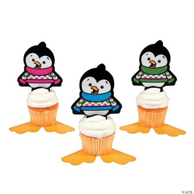 Penguin Character Cupcake Picks