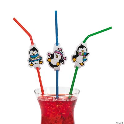 Penguin Party Straws With Cutout