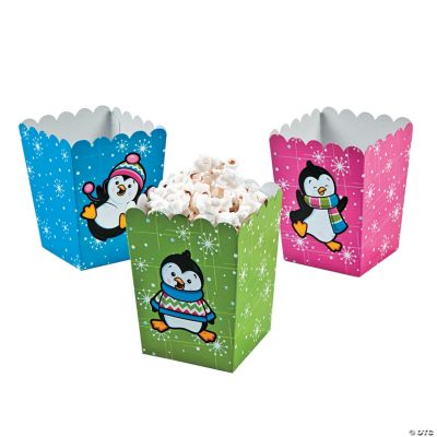 Mini Penguin Party Popcorn Boxes