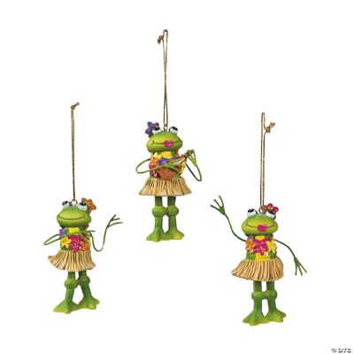 Hula Frog Ornaments