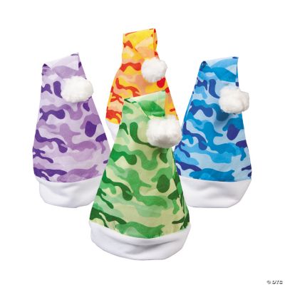 Bright Camouflage Santa Hats