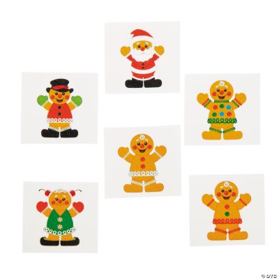 Gingerbread Man Glitter Tattoos