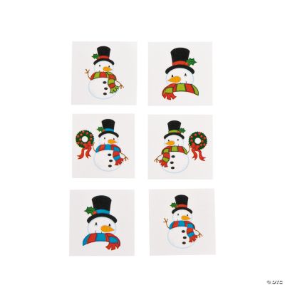 Snowman Glitter Tattoos