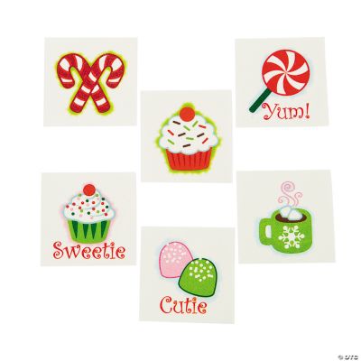 Christmas Sweet Treats Glitter Tattoos