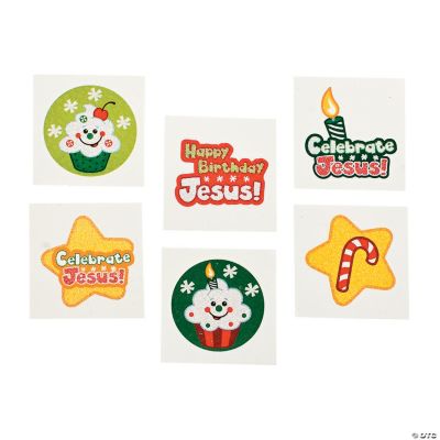 “Happy Birthday Jesus!” Glitter Tattoos