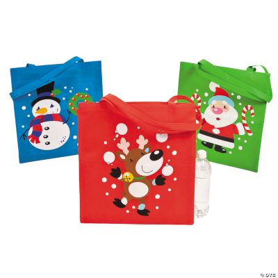 Holly Jolly Santa Tote Bags