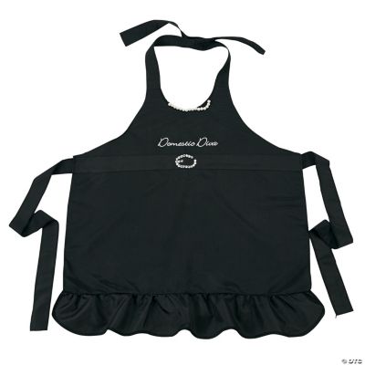 “Domestic Diva” Fancy Black Apron