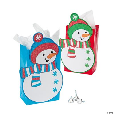 Snowman Glitter Gift Bags