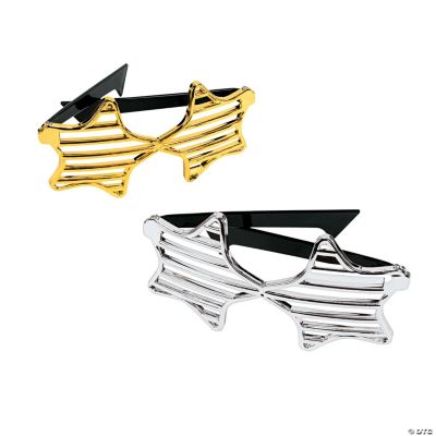 Gold And Silver Star-Shaped Shutter Shading Glasses