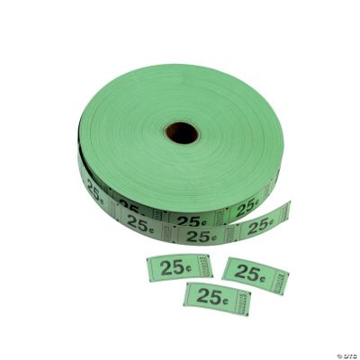 Green 25¢ Single Roll Tickets