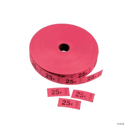 Red 25¢ Single Roll Tickets