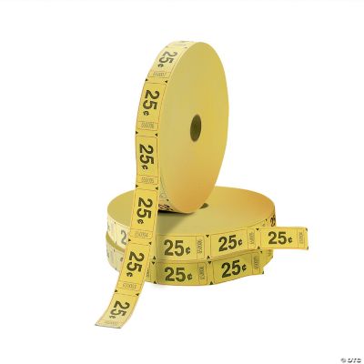 Yellow 25¢ Single Roll Tickets