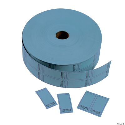 Blue Blank Double Roll Tickets