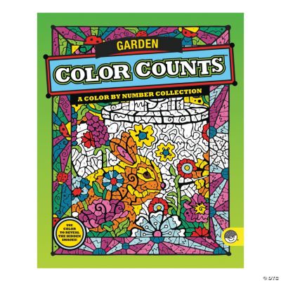 Color Counts: Garden, Older Adults, Adult Coloring Books - Mindware