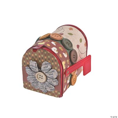 Red Tinplate Mailbox