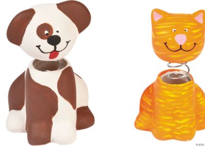 DIY Ceramic Bobble Head Cats And Dogs