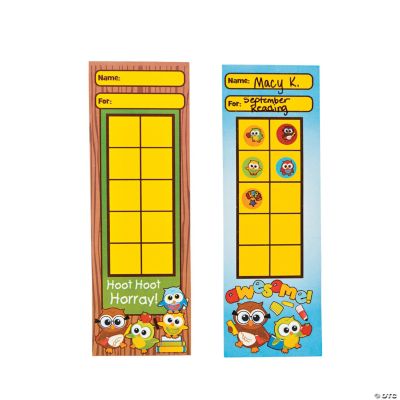 24 Owl Goal Chart Bookmarks