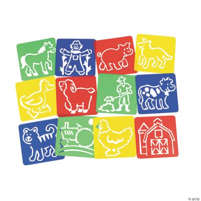 12 Fun On The Farm! Stencils