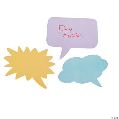 Message Bubble Dry Erase Classroom Clings