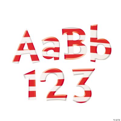 Dr. Seuss™ Cat In The Hat™ Striped Letters & Numbers