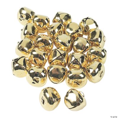 24 Gorgeous Goldtone Jumbo Jingle Bells