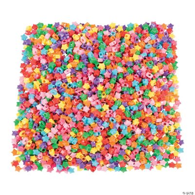 Star-Shaped Pony Beads - 10mm