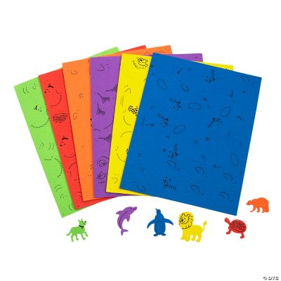 500 Fabulous Foam Self-Adhesive Animal Shapes