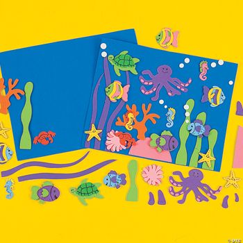 12 Foam 3D Ocean Sticker Scenes