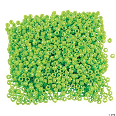 1/2 Lb. Of Lime Green Pony Beads