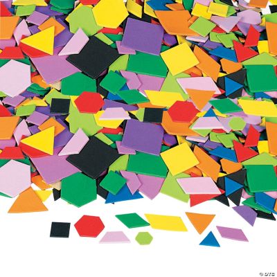 1000 Large Mosaic Geometric Self-Adhesive Foam Shapes