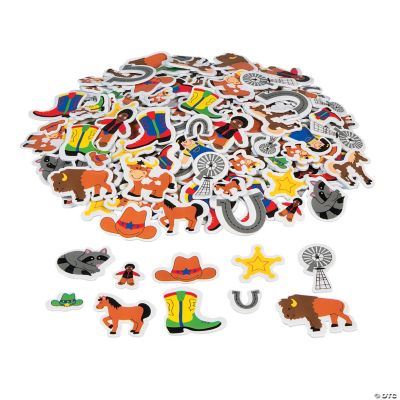 500 Wild West! Self-Adhesive Foam Shapes