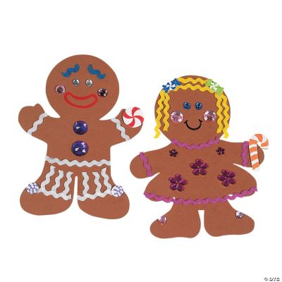 24 Fabulous Foam Jumbo Gingerbread Shapes