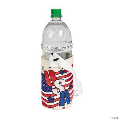 Color Your Own Canvas Patriotic Water Bottle Holders