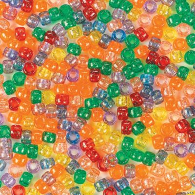 1 Lb. Of Groovy Glitter Pony Beads