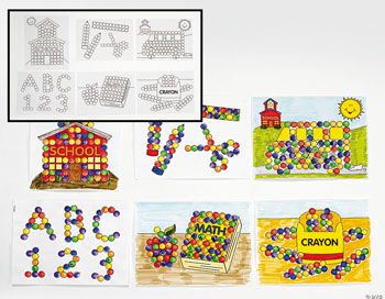 50 School Time Dot Marker Activity Sheets