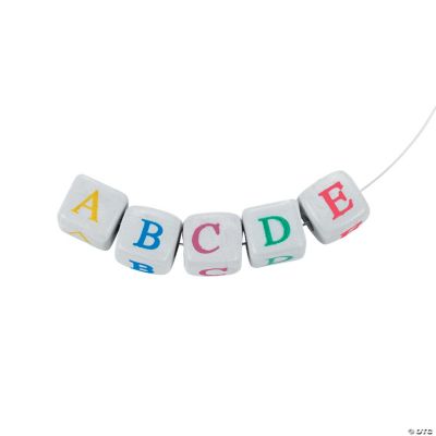 Jazzy Jumbo Alphabet Cube Beads