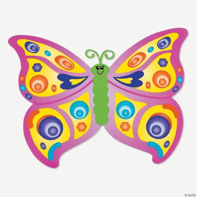 DIY Giant Butterfly-Shaped Sticker Scenes