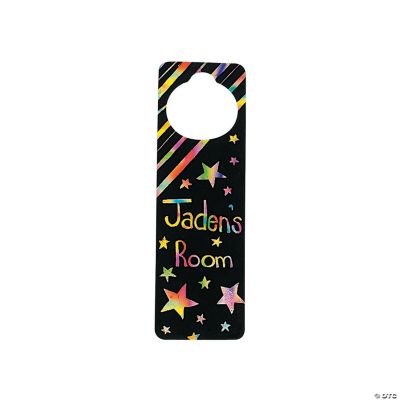 12 Magic Color Scratch Doorknob Hangers