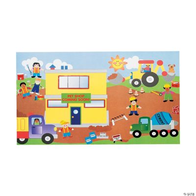 12 Design Your Own! Giant Construction Site Sticker Scenes