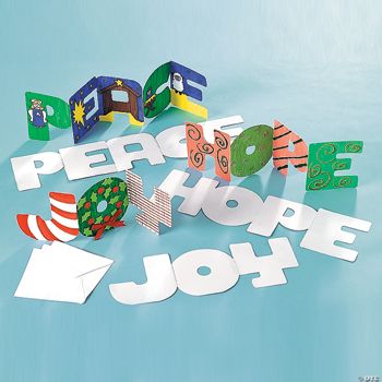 Joy, Hope And Peace Accordion Word Cards