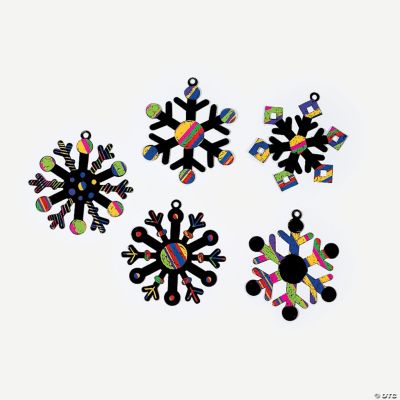 Magic Color Scratch Snowflake Ornaments