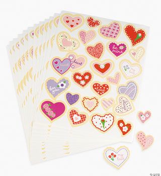 Frosted Heart Cookie Stickers