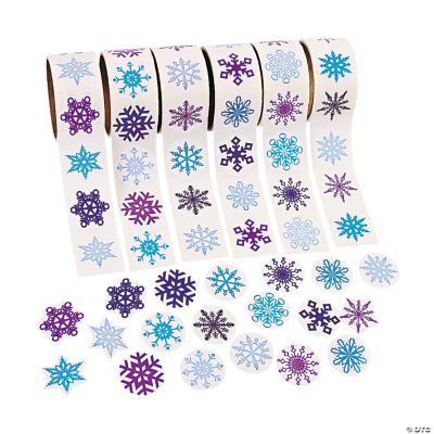 Snowflake Stickers On A Roll