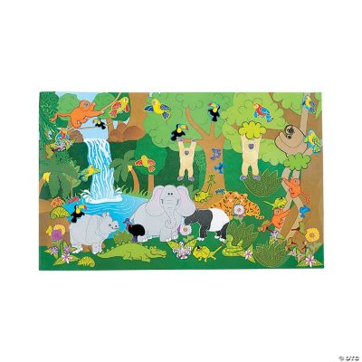 12 Design Your Own Giant Jungle Sticker Scenes