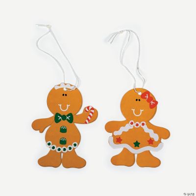 12 Design Your Own! Gingerbread Man Ornaments With Stickers