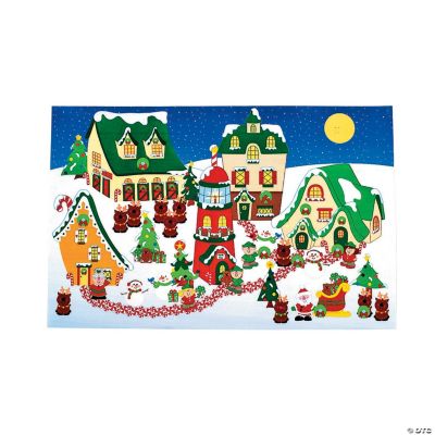 DIY Giant North Pole Village Sticker Scenes